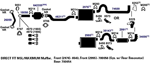 Exhaust Bolt/Spring AP Exhaust Products 4972
