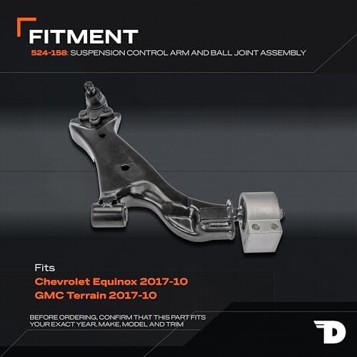 Dorman Front Passenger Side 524-158 Lower Suspension Control Arm and Ball Joint Assembly Compatible with Select Chevrolet / GMC Models