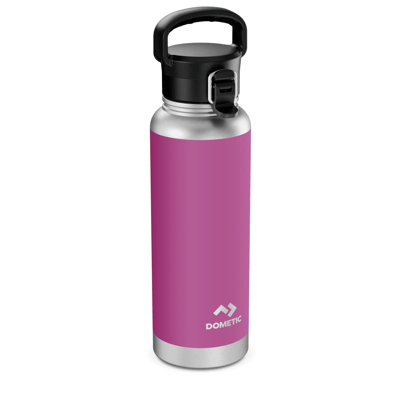 40oz Dometic Double-Wall Insulated Stainless Steel Thermo Bottle with Functional Cap and Stainless Steel Locking Clip, Orchid Flower