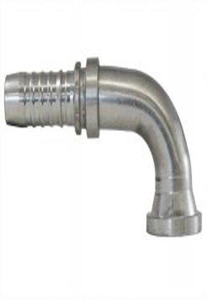 GlobalSpiral Couplings Gates 20GS-24FL90S, Code 61 O-Ring Flange, Zinc Plated Carbon Steel, 6.50", 90° Bent Tube, 1 1/4" ID