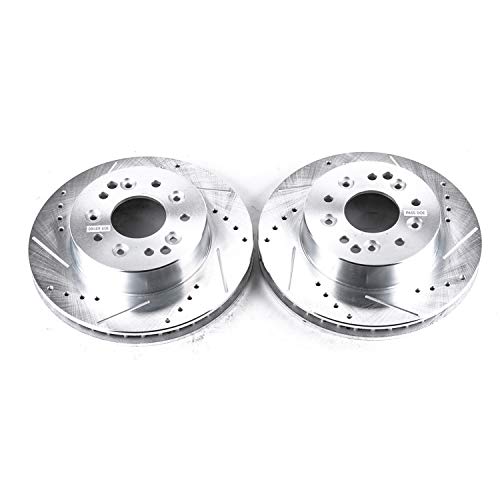 Power Stop AR8207XPR Evolution Rear Drilled & Slotted Rotor Pair For Chevrolet Camaro 1969/Chevrolet Camaro 1969, Chevrolet Corvette 1963-1982 [Model Specific]