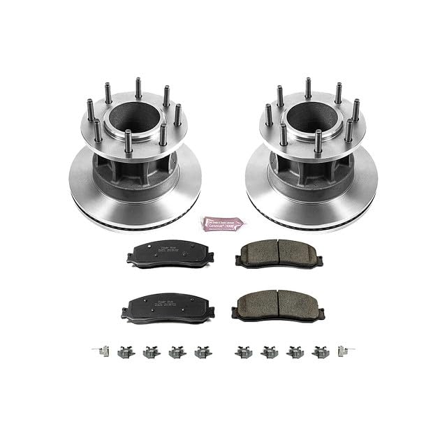 Power Stop Autospecialty KOE6526 Front Replacement Brake Kit-OE Brake Rotors & Ceramic Brake Pads For Ford F-350 Super Duty 2012 [Model Specific]