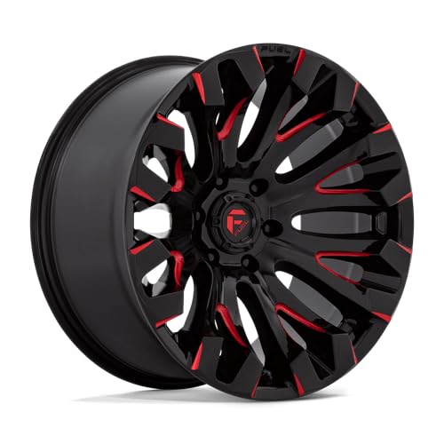 D829 QUAKE FUEL OFF-ROAD 20X10, 5X5.0, 4.79, 18mm GLOSS BLACK MILLED RED TINT - D82920007547