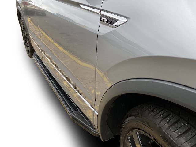 Peerless Black Horse Running Boards Compatible with 2011-2020 Volkswagen Tiguan-PR-W1069BK Black