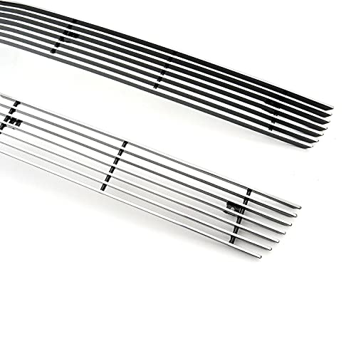 Horizontal T-Rex 21075 Aluminum Polished Finish Billet Grille Overlay for Chevrolet Suburban Tahoe Silverado