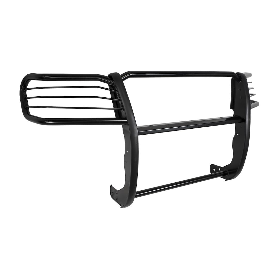 TrailFX Grille Guard Steel Fits 2005-2015 Toyota Tacoma Gloss Black Powder Coated 1-Piece 1.5-Inch Diameter with Brush Guard, Bolt On Installation TrailFX E0003B
