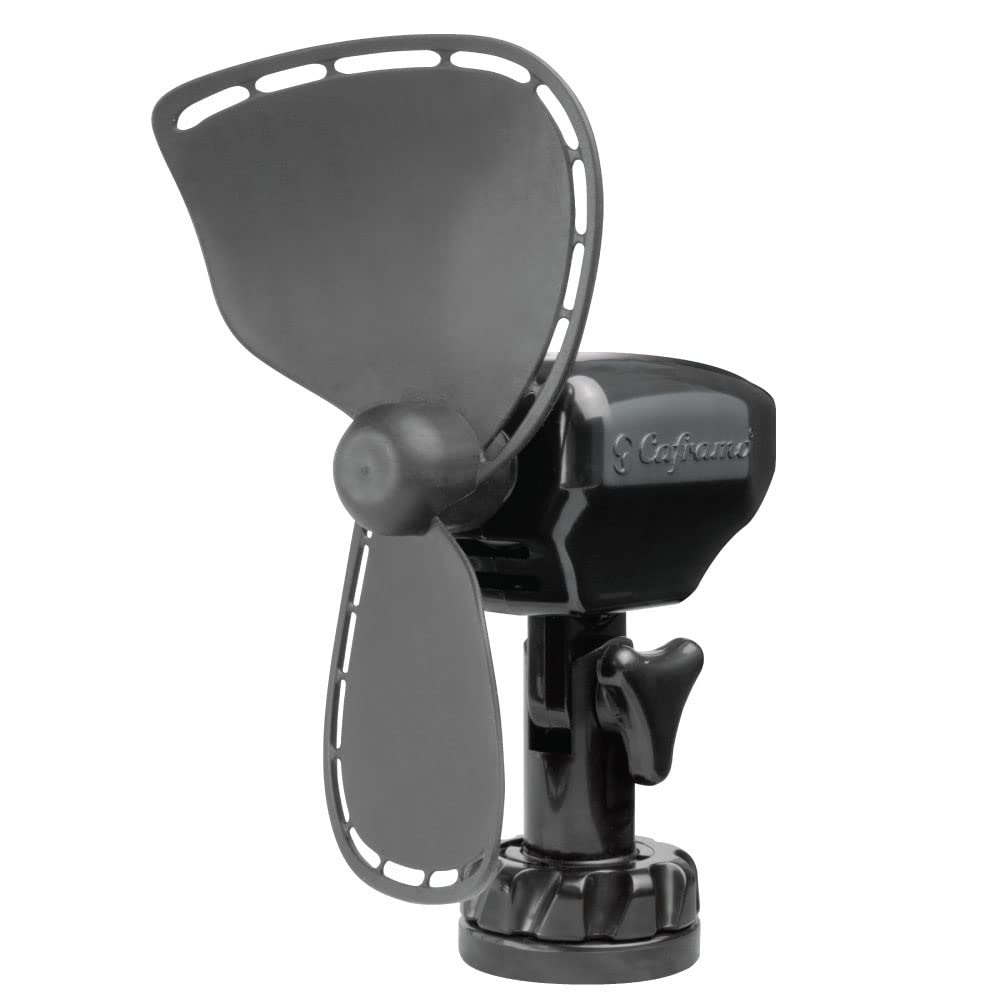 Caframo Ultimate SEEKR by Caframo Fan. Grill-Less and Whisper Quiet. Shock-Absorbing FingerSafe Blade Design. 2 Speed. Made in Canada. Ultimate 757 Black 24V