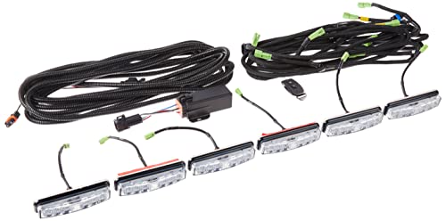 Rival A.R.E. Lighting System | 23705-81501 | Slim Strobe Kit w/ 6 Lights & Remote Switch, Preprogrammed Amber/White (fits DCU Series Fiberglass Cap)