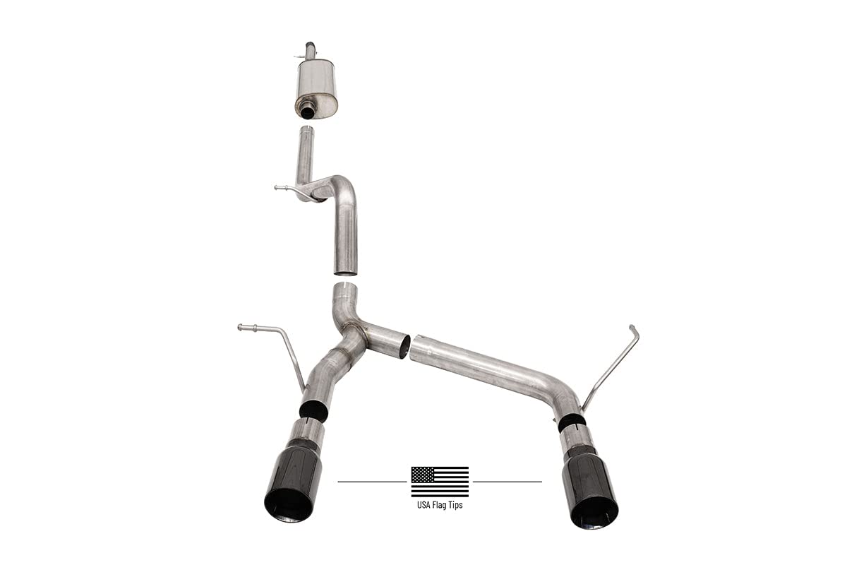 Sport™ Corsa 21124USA - Stainless Steel Cat-Back Exhaust System with Split Rear