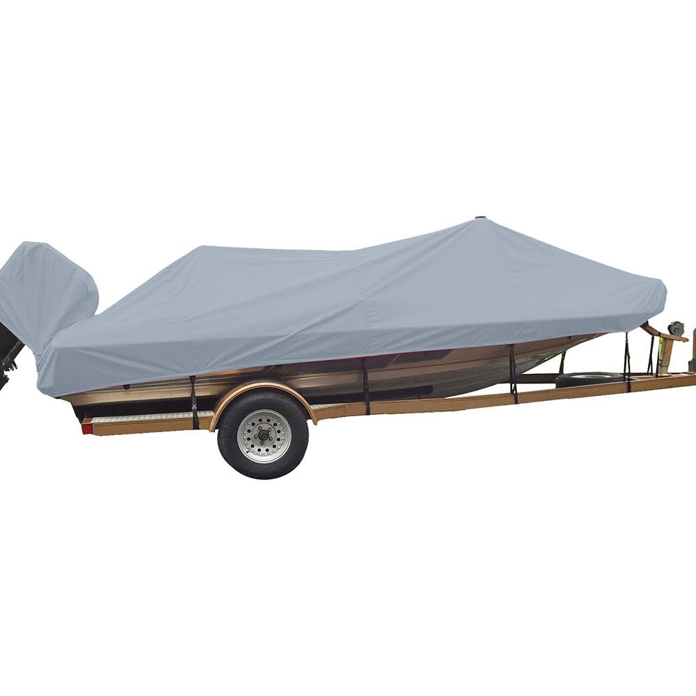 Styled-to-Fit Carver Industries 77220S-11 Boat Cover for Wide Bass Style Boats - 20'6", Mist Gray