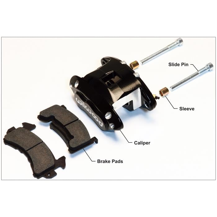 D154 Rear Caliper Kit WILWOOD 140-12102-R - Red 1.12 / 1.12" Piston,0.81" Rotor