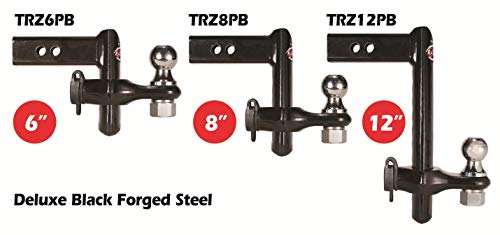 12" Trimax Black Powder Coat Drop Hitch TRZ12PB