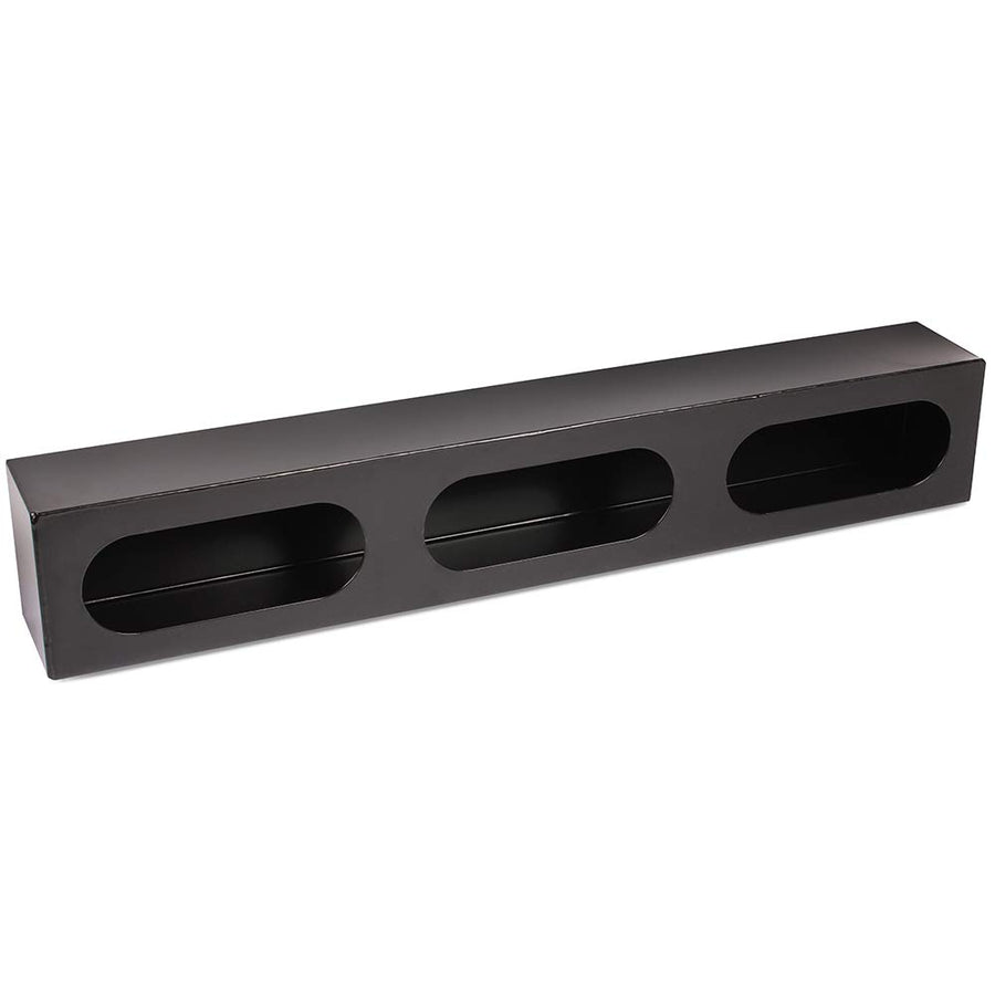 MT-BOX65-3 Custer 6.5" Oval Black Steel Three Holes Mounting Box
