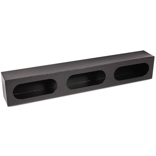 MT-BOX65-3 Custer 6.5" Oval Black Steel Three Holes Mounting Box