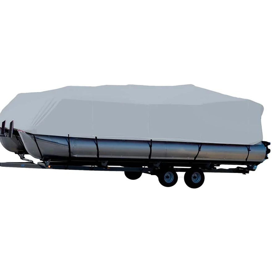 Sun-DURA® Carver Styled-to-Fit Boat Cover f/24.5' Pontoons w/Bimini Top & Rails - Grey