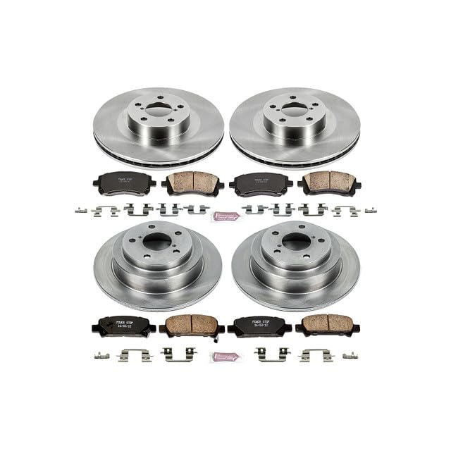 POWERSTOP Autospecialty KOE2371 Front and Rear Replacement Brake Kit-OE Brake Rotors & Ceramic Brake Pads For Subaru Impreza 2002-2003 [Model Specific]