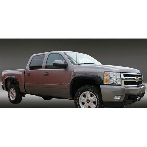 Pocket / Rivet Fender Flares Stampede Products | Ruff Riderz | Fits 2007 - 2013 GMC Sierra 1500 (78.7/97.6" Bed), Black | 4 pcs., 8416-2