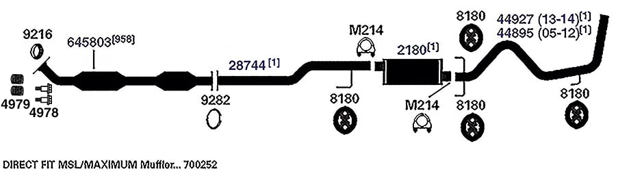 Exhaust Tail Pipe AP Exhaust Products 44895
