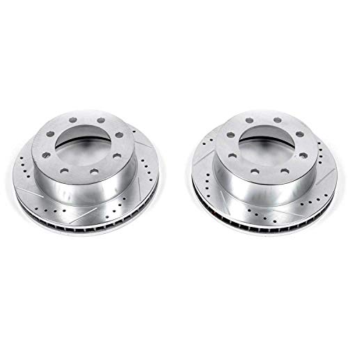 Power Stop AR8746XPR Evolution Front Drilled & Slotted Rotor Pair For Dodge Ram 2500 2000-2002, Dodge Ram 3500 2000-2002 [Model Specific]