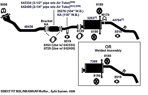 Exhaust Tail Pipe AP Exhaust Products 44764