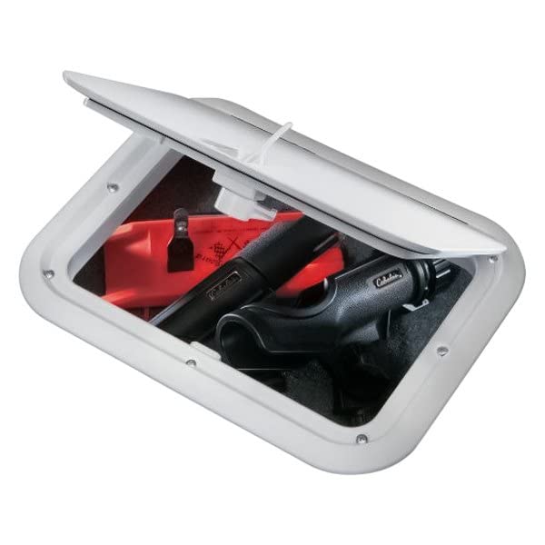 T-H Marine Hatch Designer Series | Non Locking Boat Access Storage Compartment | 13" x 17", Sand Shell