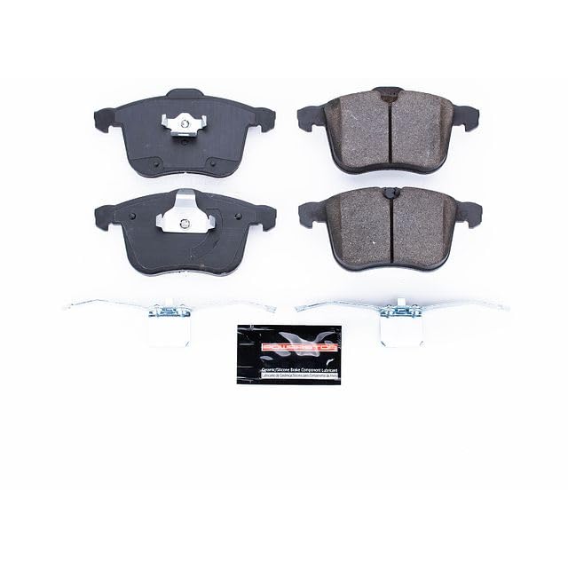 Power Stop Z23-1257 Z23 Evolution Sport Carbon Fiber Infused Ceramic Brake Pads with Hardware For Saab 9-3 2006-2011 | Saab 9-3X 2010-2011 [Vehicle Specific]