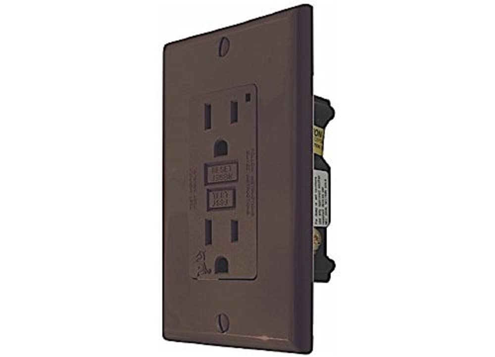 Brown Diamond Group VGF15B-BROWN 15 Amp Grd Receptacle Fault with Power Light