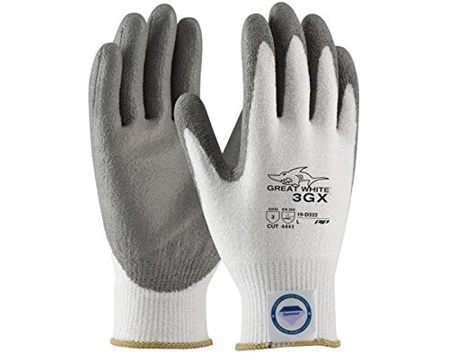 Dyneema® Diamond 2.0 G-Tek 19-D322/XS, Seamless Knit Blended Glove with Polyurethane Coated Flat Grip on Palm & Fingers