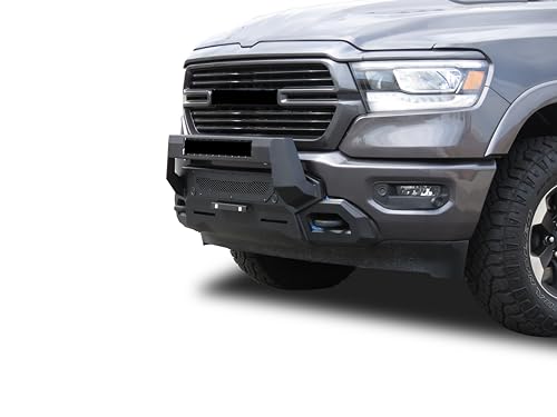 Armour III Black Horse Light Duty Front Bumper Textured Black Compatible with 2019-2023 Ram 1500(Excl. 19-23 Classic, 19-22 Diesel, 19-23 Rebel and 21-23 TRX)-AR3LD30NL