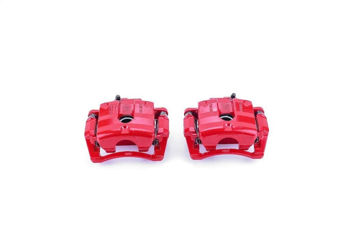 Power Stop Pair of High-Temp Red Powder Coated Rear Calipers For Cadillac CTS 2008-2009 [Model Specific]