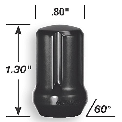 Gorilla 42183BK Automotive Black 1/2" Thread Size Aluminum Small Diameter 5-Lug Kit, (Pack of 20)