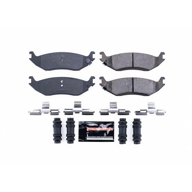 Power Stop Z23-898 Z23 Carbon Fiber Ceramic Brake Pads with Hardware Rear For 2007-2009 Aspen | 2003-2009 Durango | 2002-2010 Ram 1500 Regular & Quad Cab | 2011-2022 Ram 1500