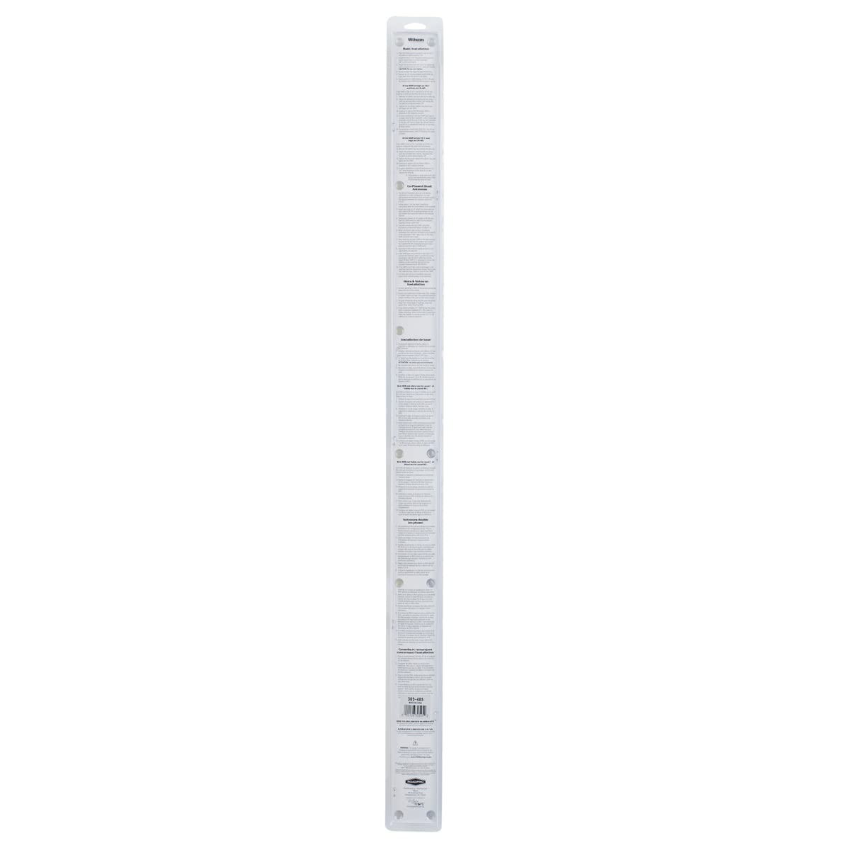 305-485 Wilson Antennas CB Antenna Silver Load FGT Series 3'Fiberglass Whip Antenna, AM|FM Ready, White