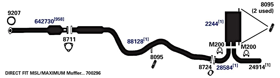 Exhaust Muffler AP Exhaust Products 700296