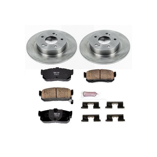 POWERSTOP Autospecialty KOE1168 Rear Replacement Brake Kit-OE Brake Rotors & Ceramic Brake Pads For INFINITI I30 1996-2001, Nissan Maxima 1995-2001 [Model Specific]