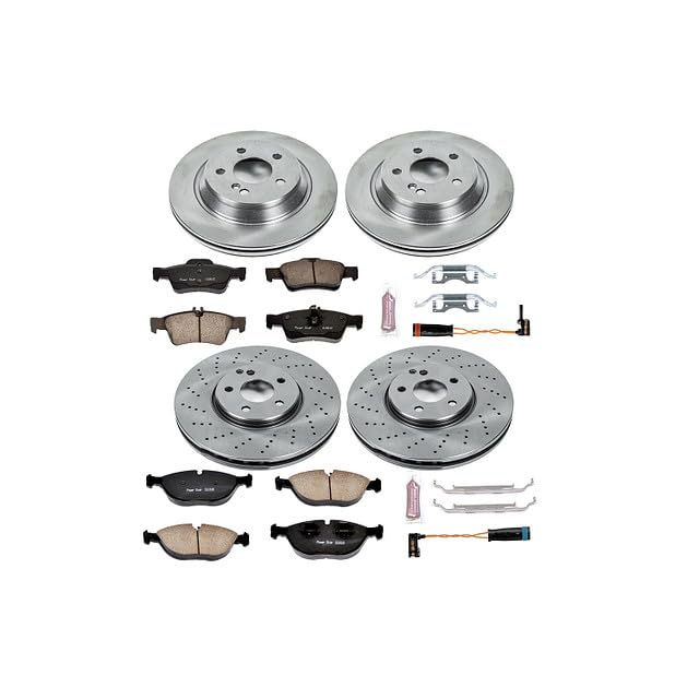 Power Stop KOE4507 Front and Rear Replacement Brake Kit-OE Brake Rotors & Ceramic Brake Pads For Mercedes-Benz S500 2003-2006 [Model Specific]