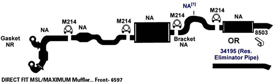 Exhaust Muffler AP Exhaust Products 6597