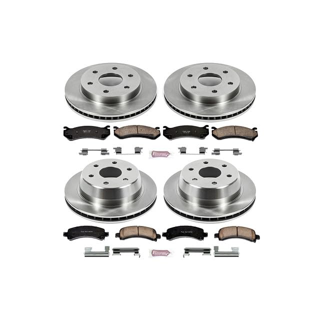 POWERSTOP Autospecialty KOE2016 Front and Rear Replacement Brake Kit-OE Brake Rotors & Ceramic Brake Pads