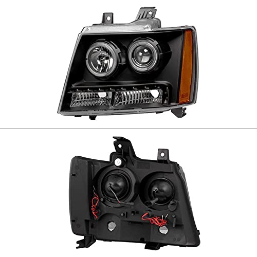 Headlight Xtune PRO-JH-CSUB07-LED-BK (Chevy Suburban 1500/2500 07-14 / Chevy Tahoe 07-14 / Avalanche 07-14 Halo Projector W/LED s - Black)