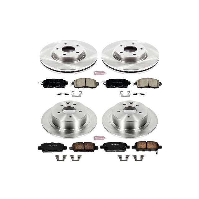 Brake Kit Power Stop For 2013-2022 Nissan Altima [Vehicle Specific] - Autospecialty Front and Rear Brake Kit-OE Brake Rotors & Ceramic Brake Pads Replacement, KOE6495