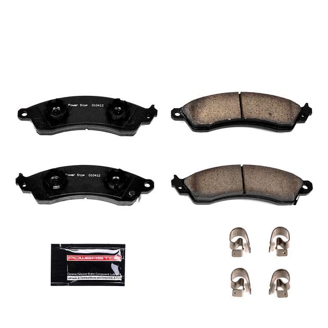 Power Stop Z23-412 Z23 Sport Carbon Fiber Infused Ceramic Brake Pads with Hardware For Chevy Camaro, Chevy Corvette, Ford Mustang, Pontiac Firebird [Model Specific]