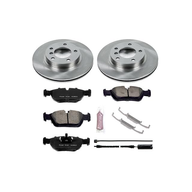 Power Stop Autospecialty KOE496 Front Replacement Brake Kit-OE Brake Rotors & Ceramic Brake Pads For BMW 318i, 318is, 323i, 323is, 325i, 325is, 328i, 328is, Z3 [Model Specific]