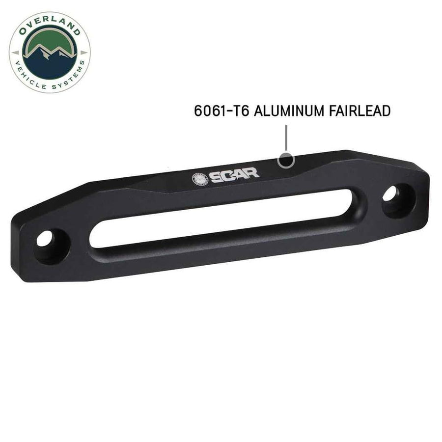 Recovery Winch Overland Vehicle Systems - Aluminum Fairlead w/OVS Logo Black Powder Coat w/Clear Finish