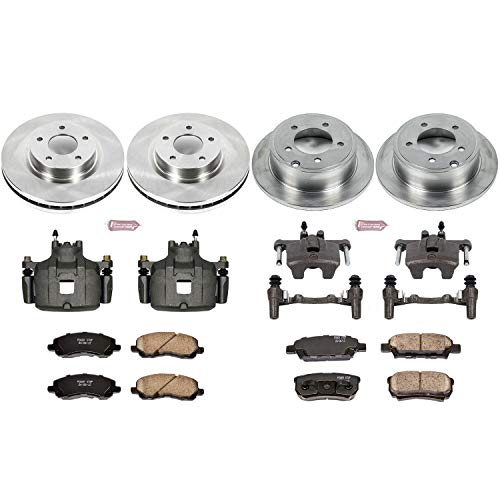 Power Stop KCOE2840A Auto specialty Front and Rear 1-Click OE Replacement Brake Kit with Caliper, 1 Pack For Mitsubishi Lancer 2012 [Model Specific]