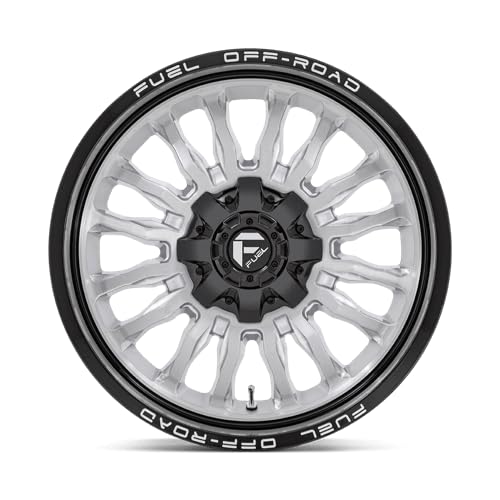 FUEL OFF-ROAD 20X9 ARC 6X135/5.5 5.04 1mm SILVER BRUSHED FACE WITH MILLED BLACK LIP - D79820909850