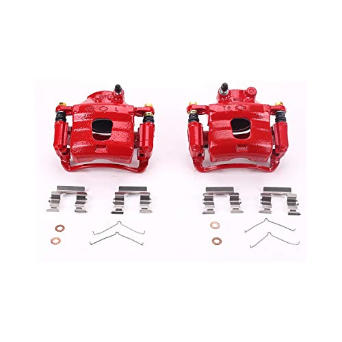 Power Stop S1218 Front Pair of High-Temp Red Powder Coated Calipers