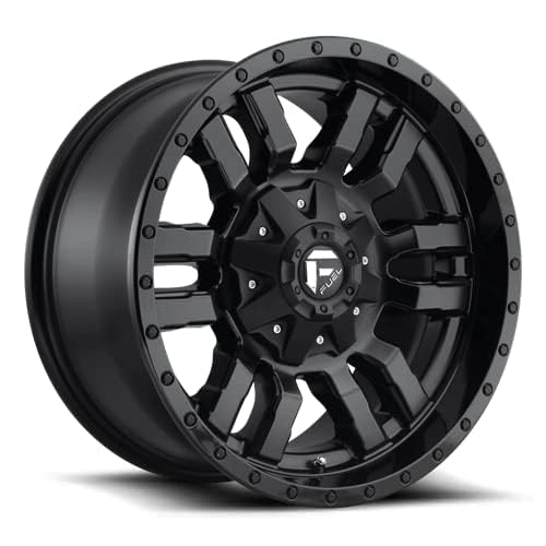 FUEL OFF-ROAD D596 20X12 SLEDGE, 6X135/5.5, 4.73, 45mm MATTE BLACK GLOSS BLACK LIP - D59620209846