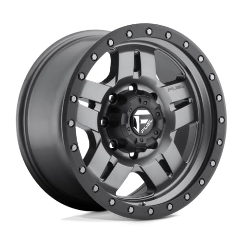 D558 ANZA FUEL OFF-ROAD 17X8.5, 6X5.5, 4.51, 6mm MATTE GUN METAL BLACK BEAD RING - D55817858345