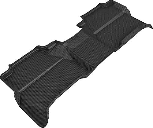 3D MAXpider Custom Fit Second Row All-Weather Floor Mats for 2005-2019 Nissan Frontier Crew Cab - Kagu Rubber (Black)