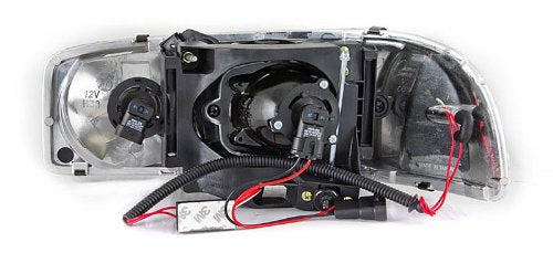 Projector AnzoUSA Halo Black Headlight - (Sold in Pairs)